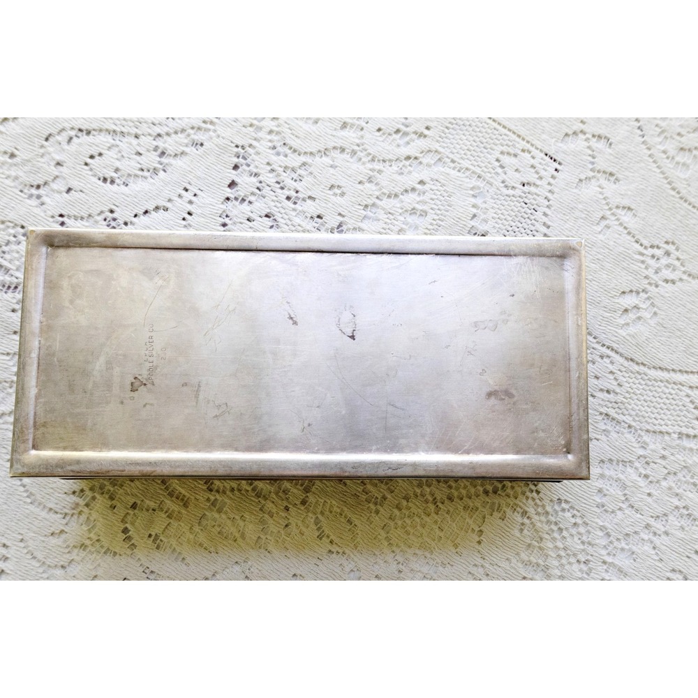 Poole Silver Co Vintage Silver Plated Cigarette Box Military Trophy 1950s - Picture 2 of 8